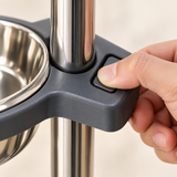 Close-up of the push-button height adjustment