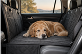 Dog relaxing on MAVORNE RoadNest during a car trip