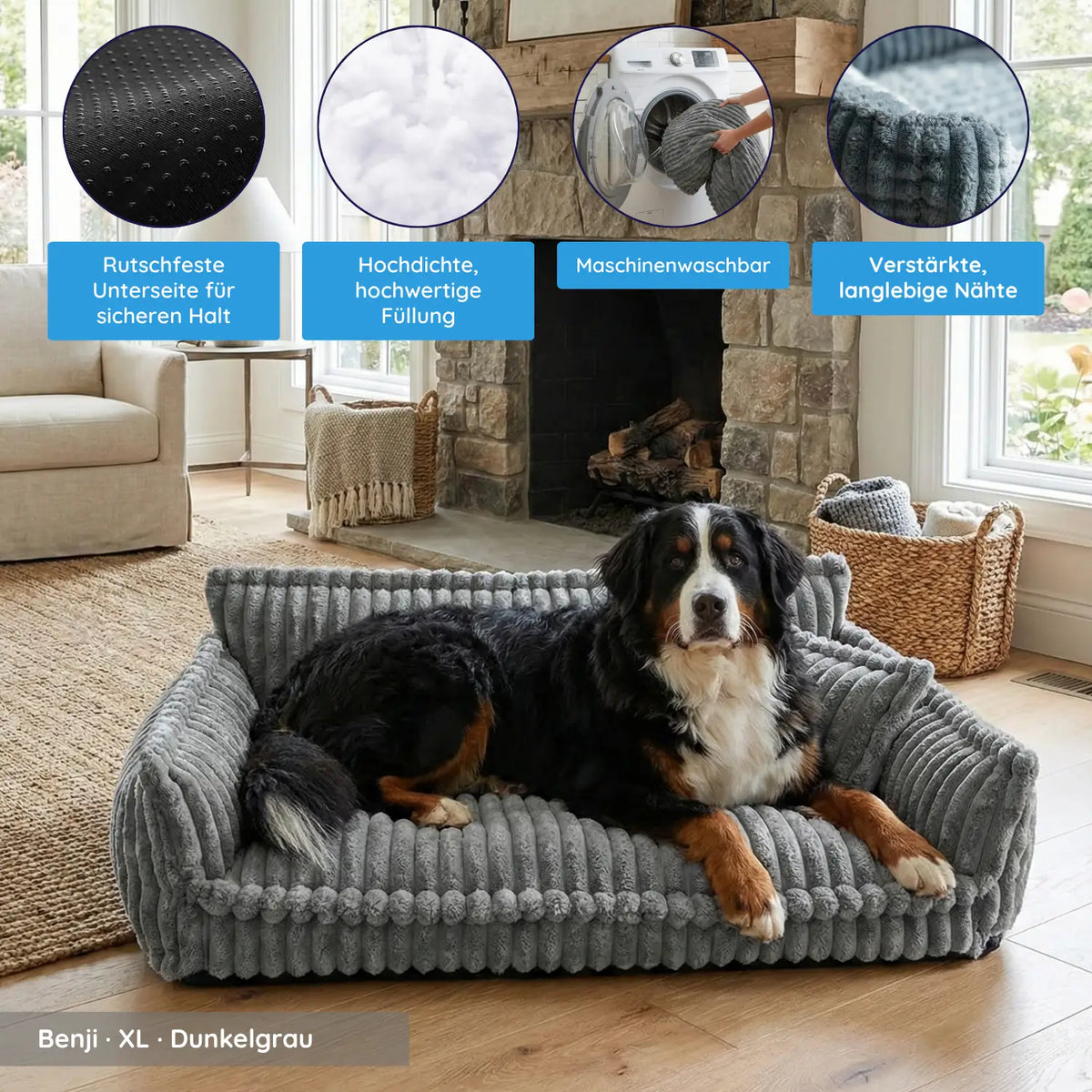MAVORNE OrthoLounge Washable Dog Sofa 2