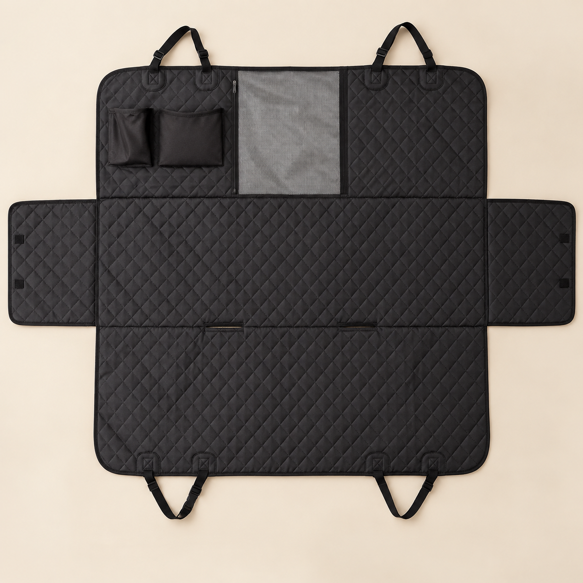 Mavorne Dog Back Seat Cover with Mesh Window – Waterproof
