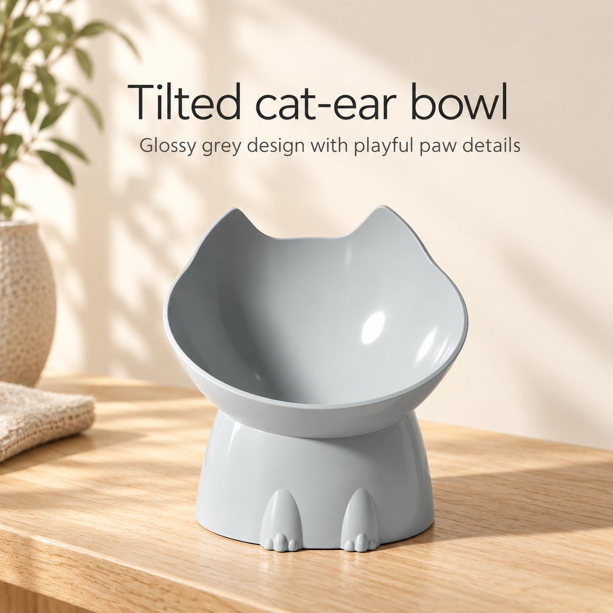 Mavorne Elevated Tilted Cat Bowl