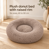 Mavorne Plush Donut Dog Bed