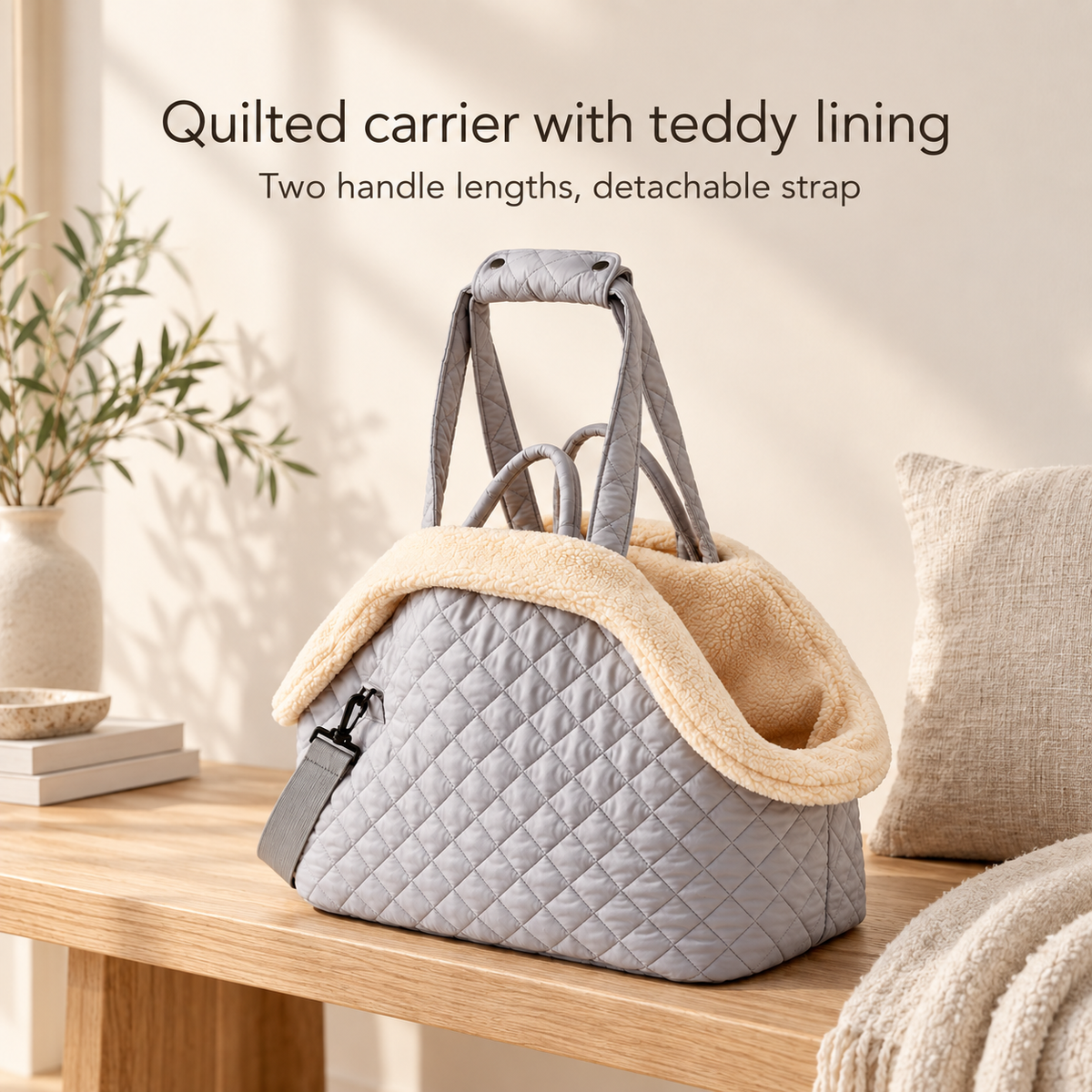 Mavorne Quilted Pet Carrier Bag